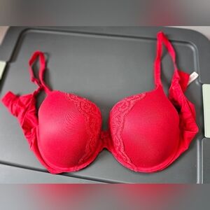Victoria's Secret Vibrant Red Lace Bra